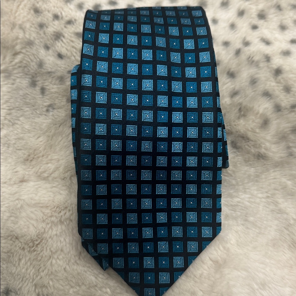 Donald J. Trump Collection Blue Checkered Men's Tie